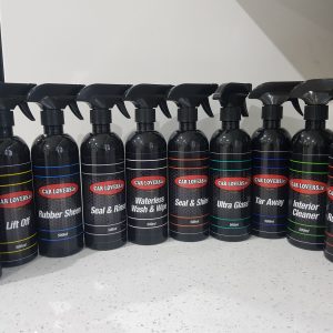 A range of premium detailing cleaners