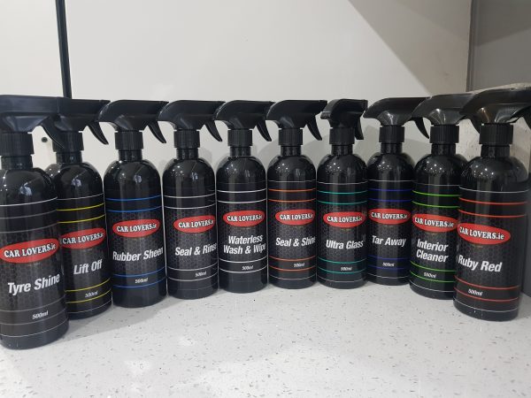 A range of premium detailing cleaners